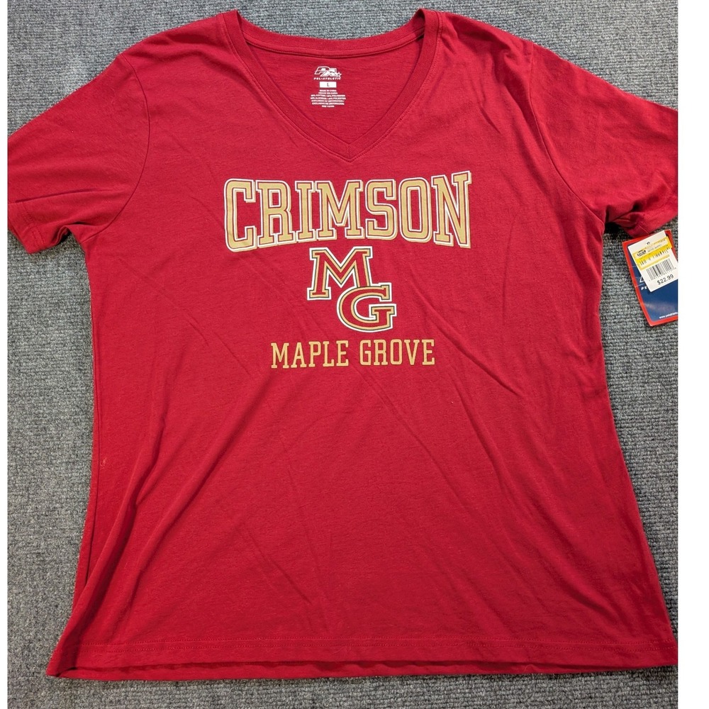 Pel Athletic Maple Grove Crimson T-Shirt Women Large